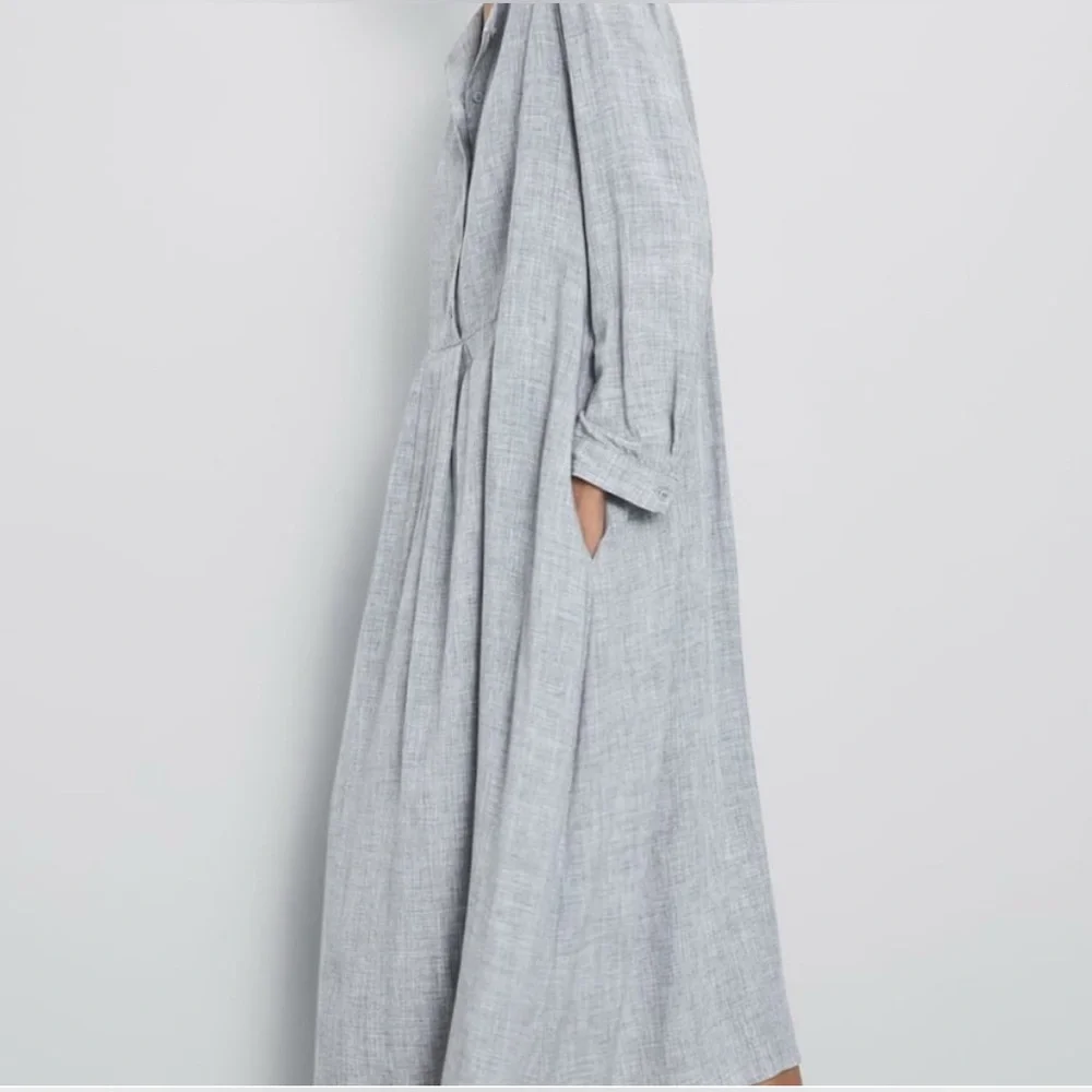 Zara midi grey elegant dress article 4886/257/803 Zara pleated midi dres… - Picture 2 of 10